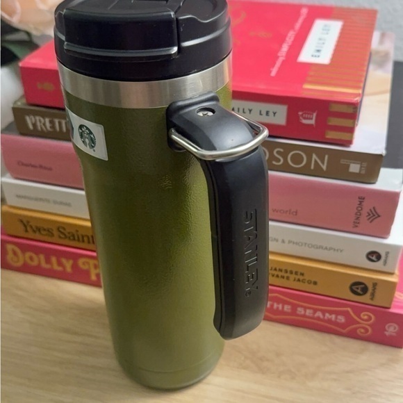 Starbucks x‎ Stanley Military Army Commitment Green Hammered Steel Tumbler 20 oz - Picture 3 of 8